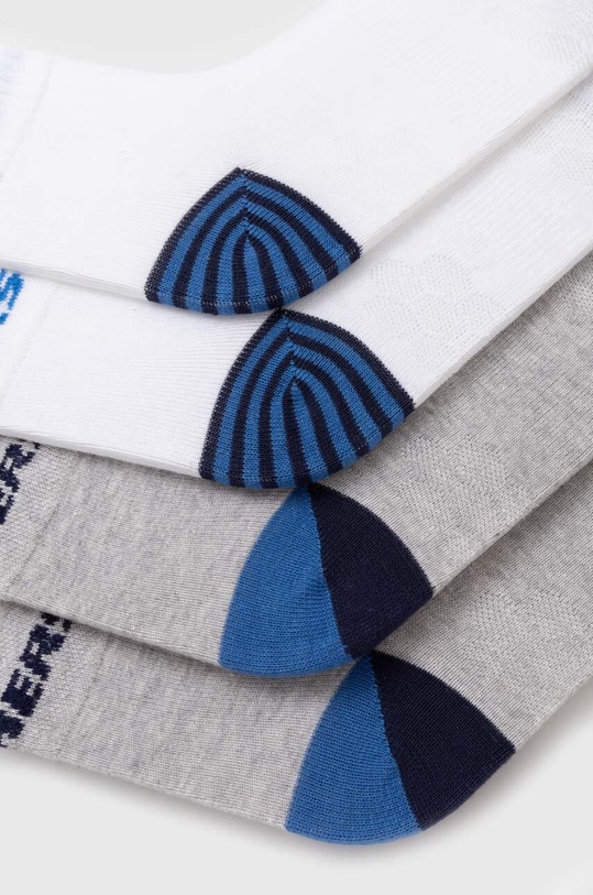 Skechers skarpetki dziecięce MESH VENTILATION ORGANIC STRIPE 4-pack SK41092 biały AW23