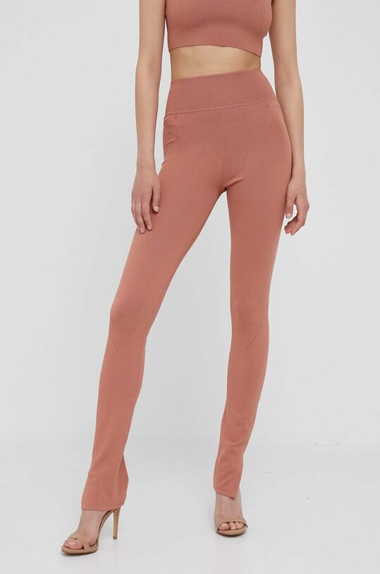Calvin Klein legginsy dzianina pomarańczowy K20K205705