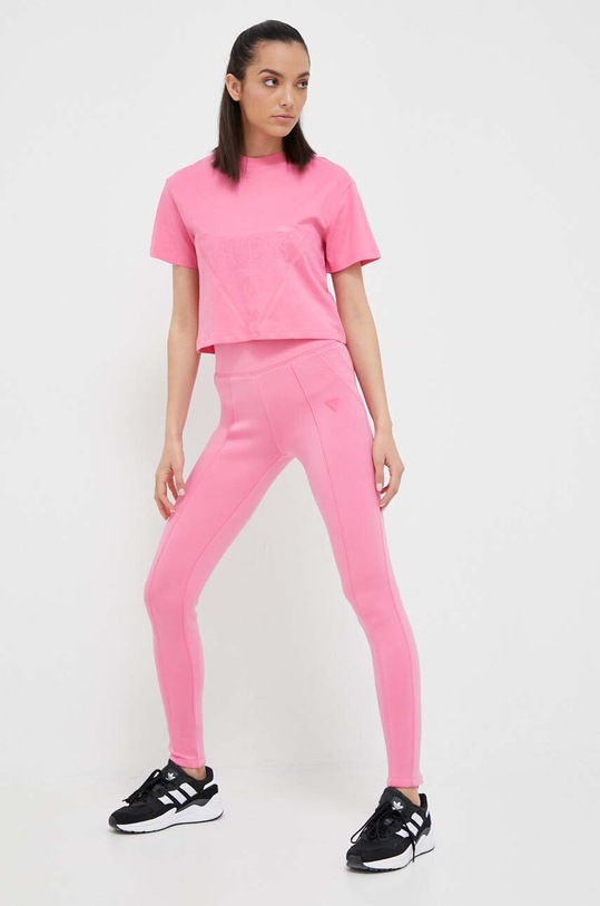 Tepláky Guess pletenina růžová V3RB17.K7UW2