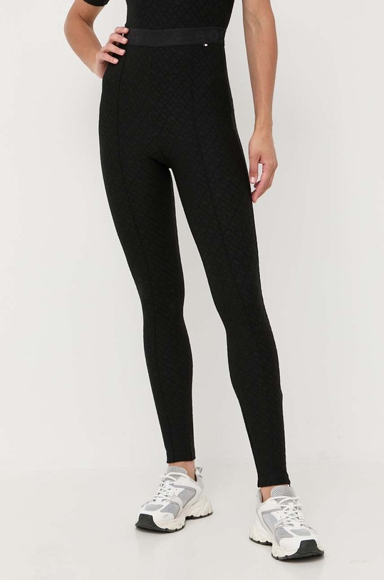 BOSS legginsy z elastanem czarny 50494165