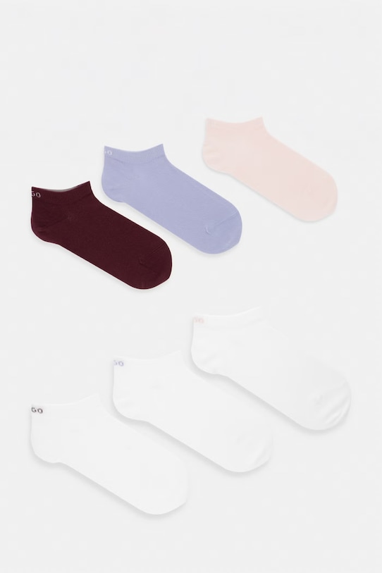 HUGO skarpetki 6P AS UNI CC W 6-pack bordowy 50483086