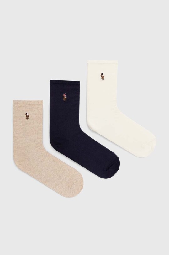 Κάλτσες Polo Ralph Lauren 3-pack ψηλές κάλτσες πολύχρωμο 455923549