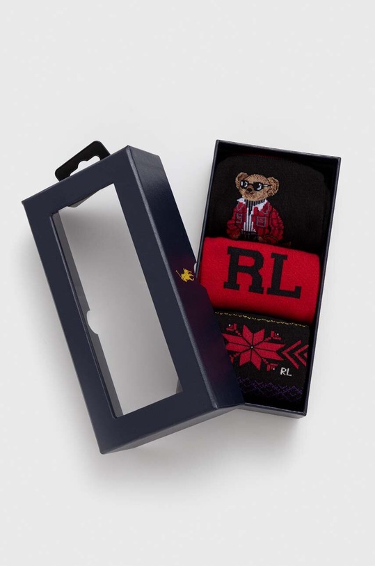 Одяг Шкарпетки Polo Ralph Lauren 3-pack 455923586 барвистий
