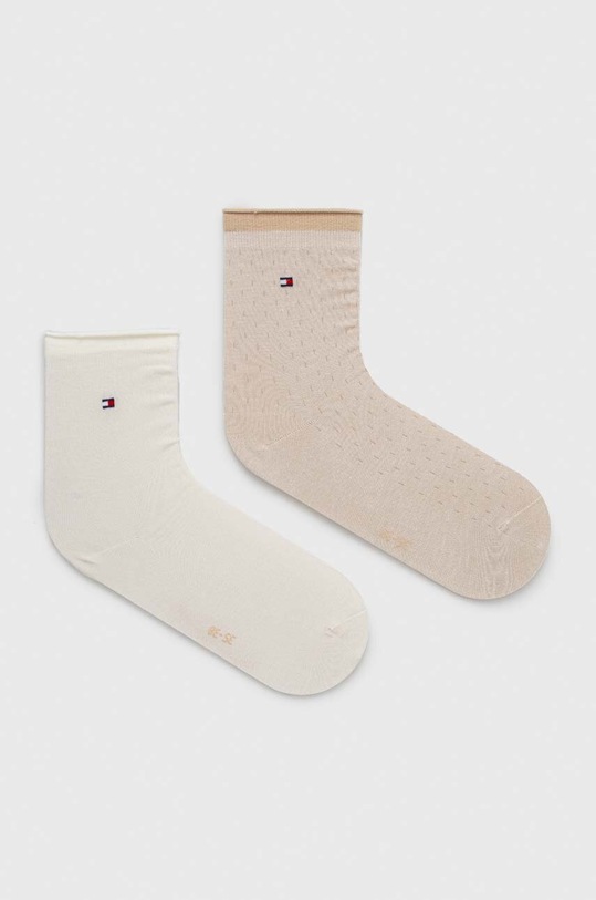 Ponožky Tommy Hilfiger 2-pack dlouhé ponožky béžová 701224911