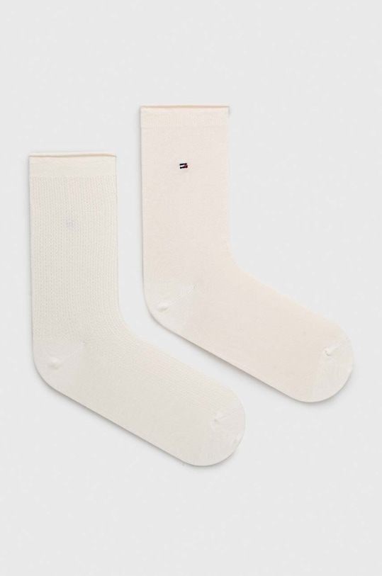 Ponožky Tommy Hilfiger 2-pak dlhé ponožky béžová 701224912