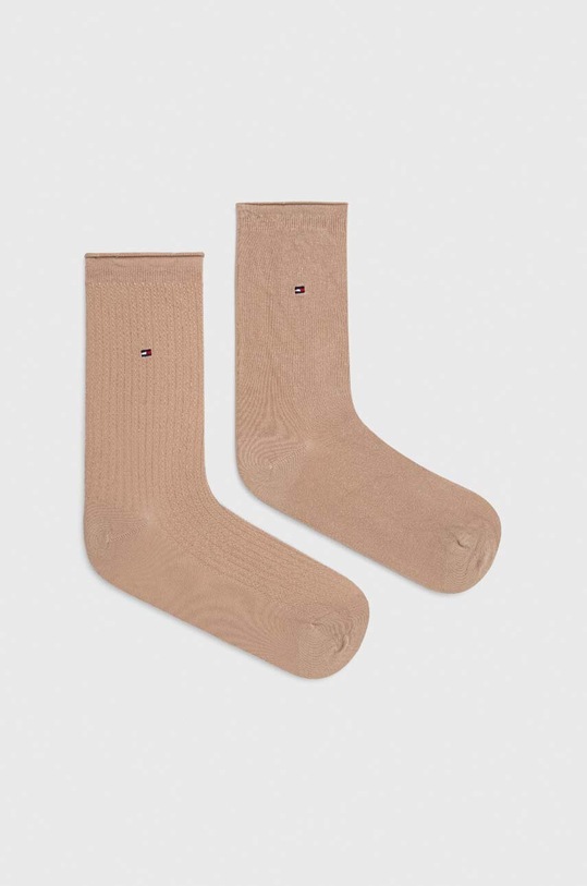 Tommy Hilfiger skarpetki 2-pack skarpetki długie beżowy 701224912