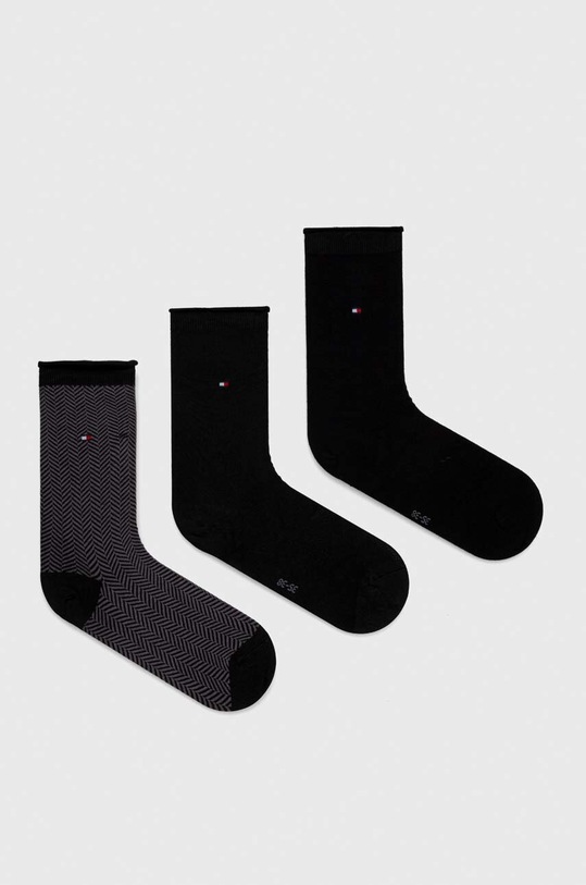 Tommy Hilfiger skarpetki 3-pack wzorzyste czarny 701224920