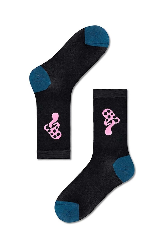 Happy Socks skarpetki Caroline Crew Sock skarpetki długie czarny P000170