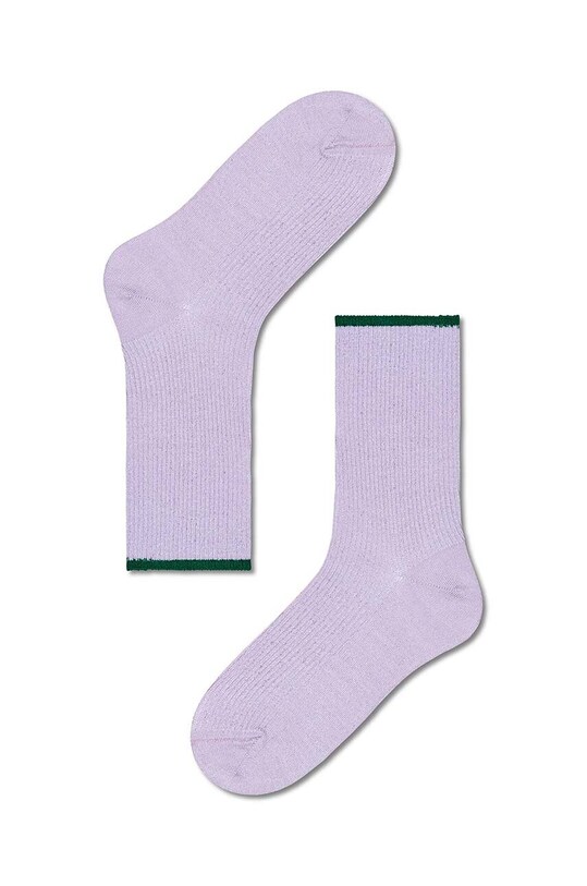 Happy Socks skarpetki Mariona Crew Sock skarpetki długie fioletowy P000176