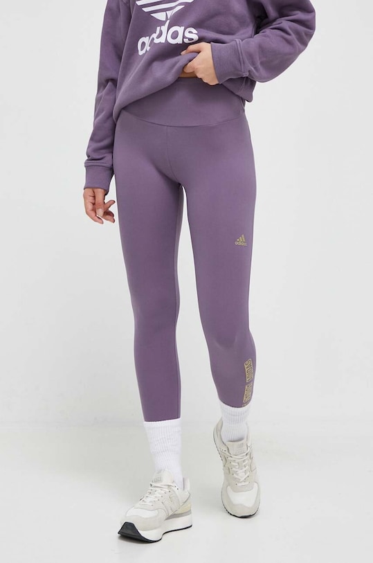 Legíny adidas pletenina fialová IM2588