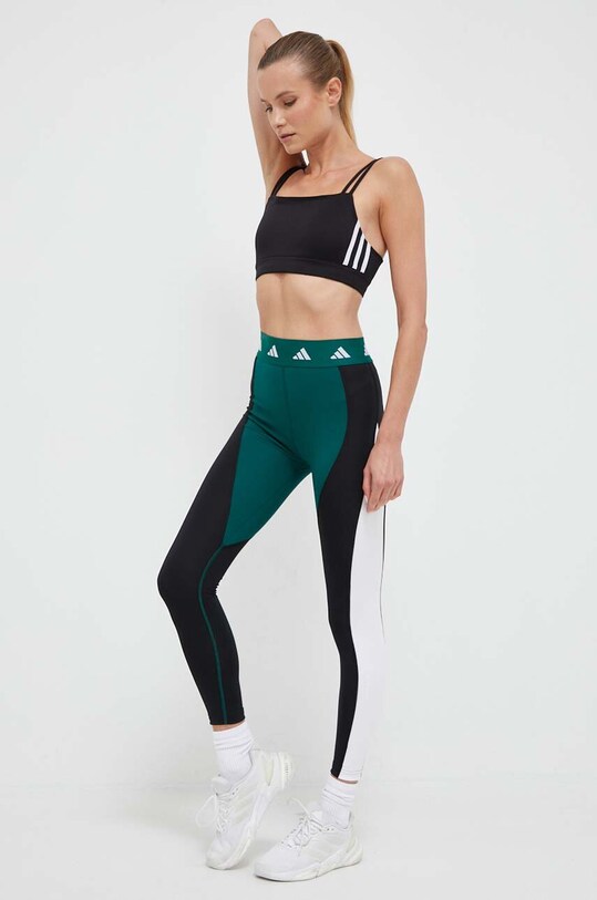 adidas Performance legginsy treningowe Techfit Colorblock wzorzyste zielony IK6154