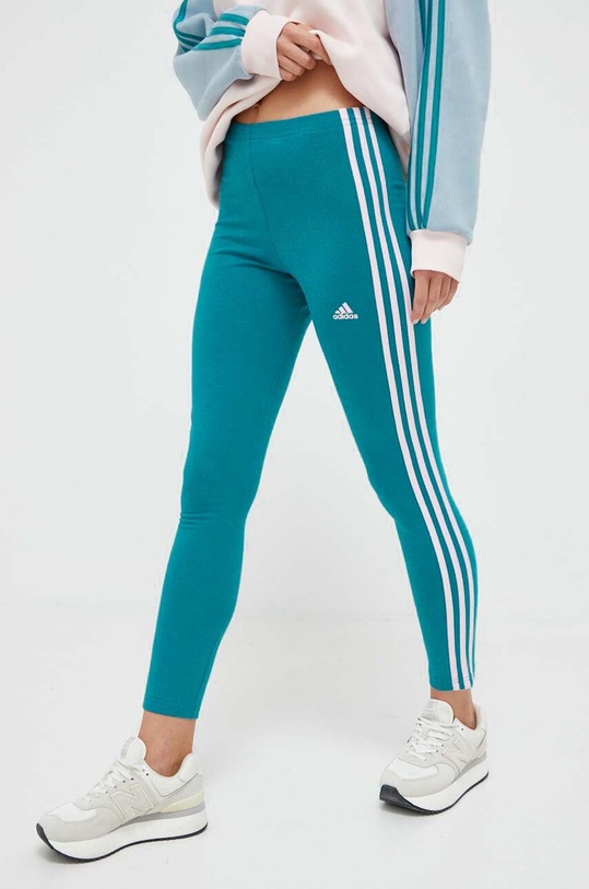 adidas legginsy aplikacja turkusowy IL3378