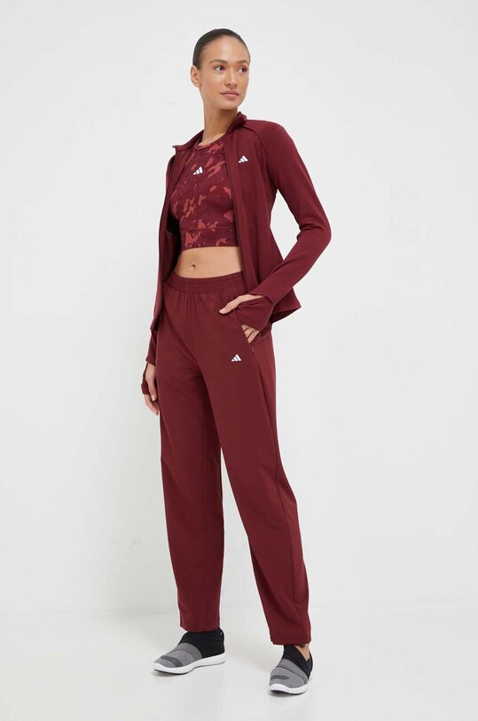 Tréningové nohavice adidas IL6986 burgundské AW23