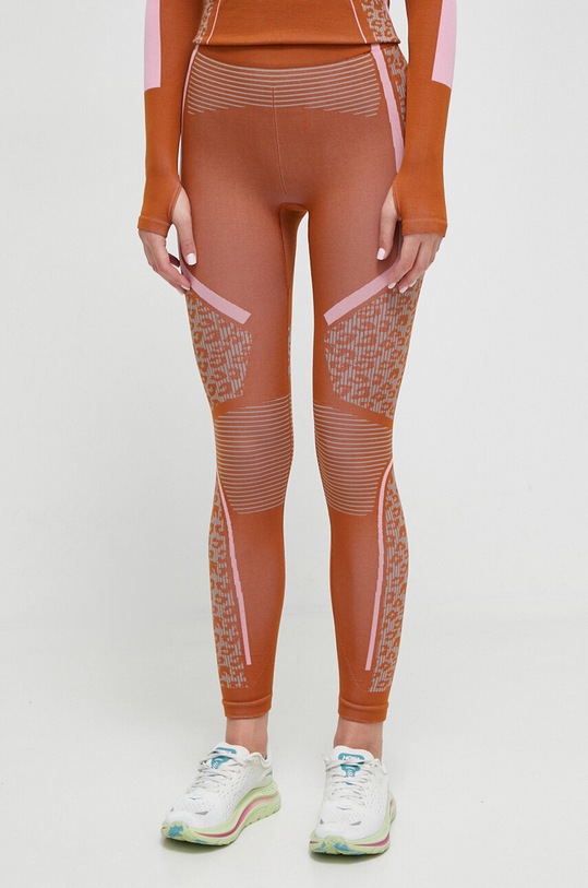 adidas by Stella McCartney leggins de antrenament x TERREX True Nature tricotaj portocaliu HY4519