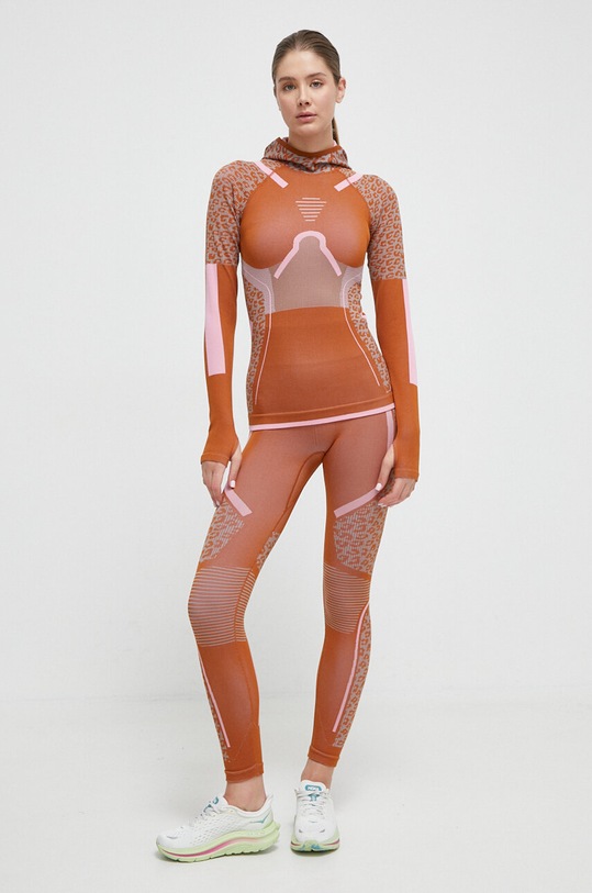 adidas by Stella McCartney leggins de antrenament x TERREX True Nature HY4519 portocaliu AW23