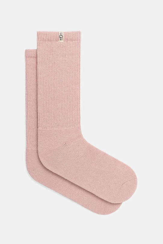 Шкарпетки з домішкою вовни UGG довгі шкарпетки рожевий 1145335