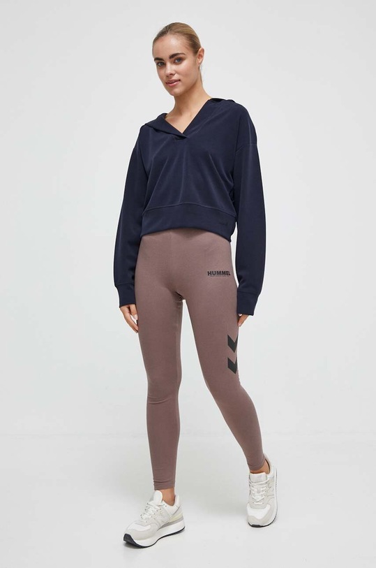 Hummel legginsy hmlLEGACY WOMAN HIGH WAIST TIGHTS 212562 brązowy SS24