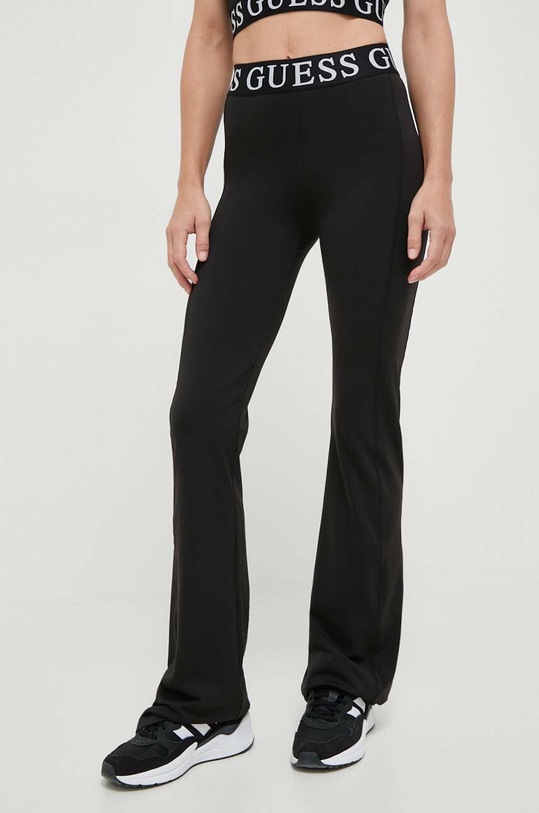 Guess legginsy KIRAN z elastanem czarny V3BB12.MC04Z