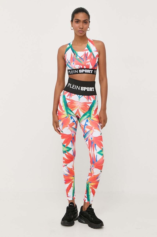 PLEIN SPORT legginsy FACC.WJT1736.SXV018N biały AW23