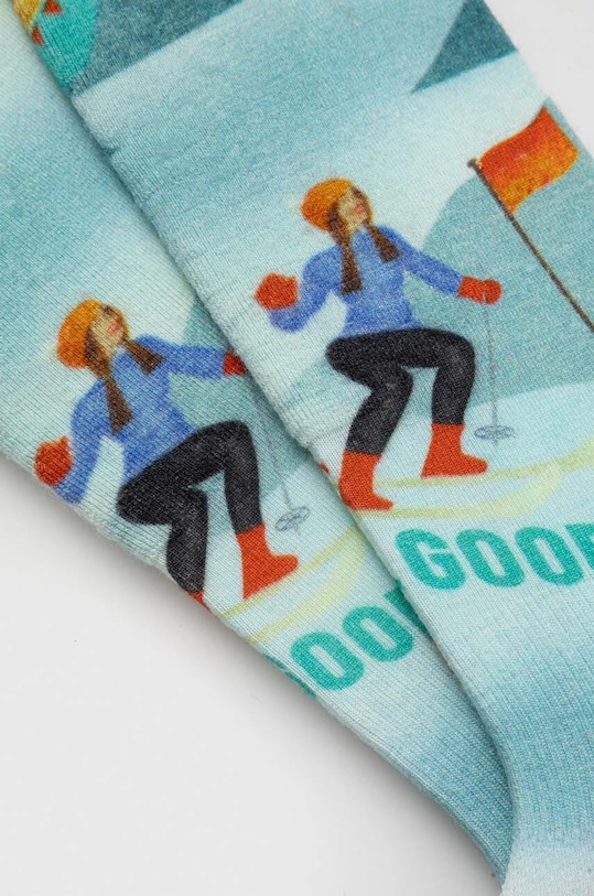 Smartwool ciorapi de schi Targeted Cushion Snow Bunny Print OTC SW002167 turcoaz AW23