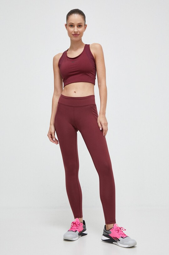 Tréninkové legíny Reebok Lux Collection 100035828 burgundské AW23