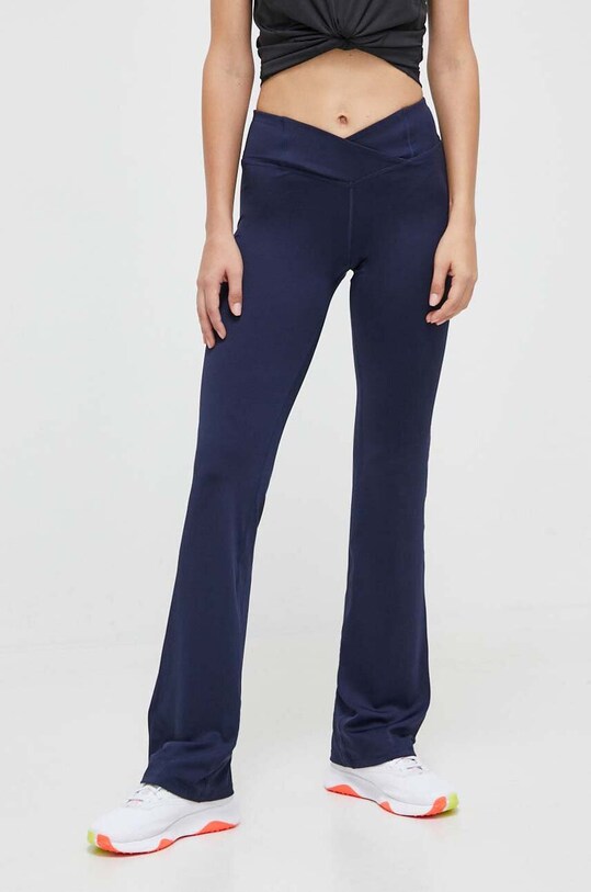 Reebok pantaloni de antrenament Workout Ready tricotaj bleumarin 100073444