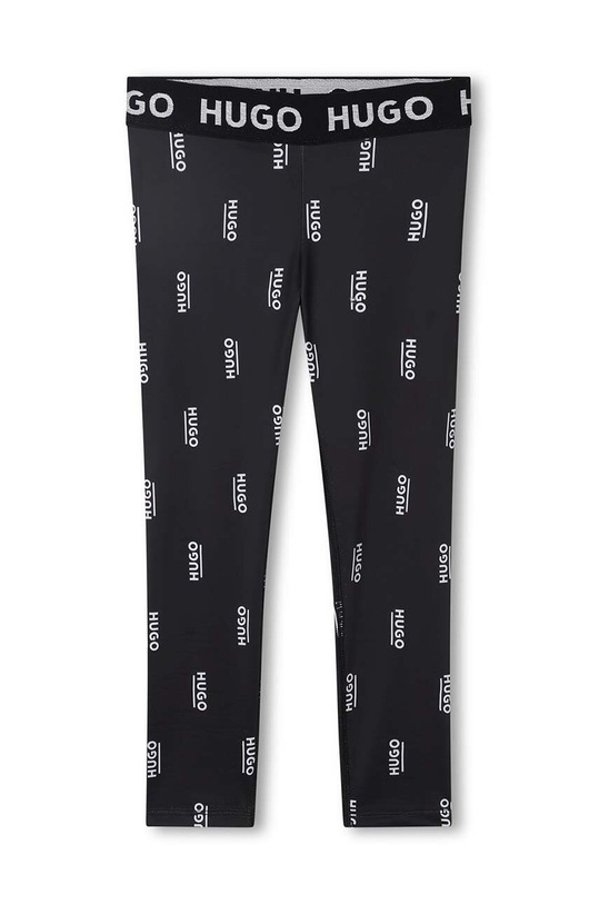 HUGO legginsy dziecięce wzorzyste czarny G14127.162.174