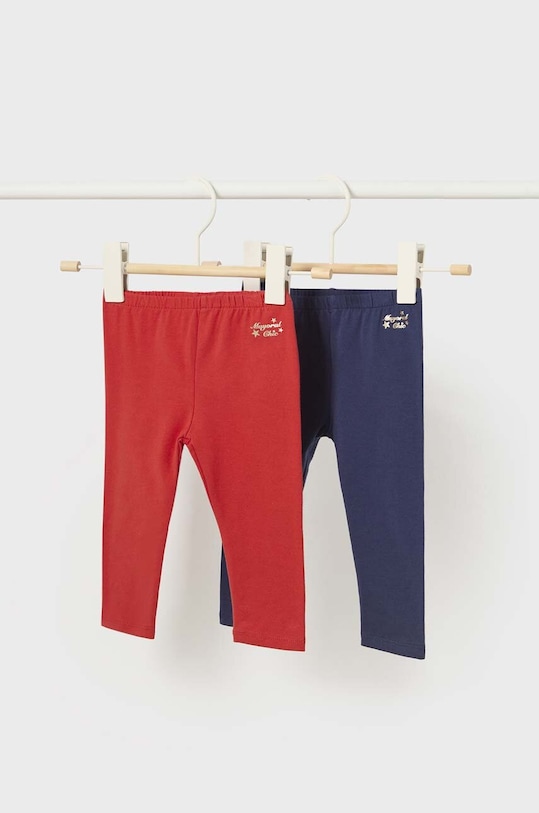 Legíny pre bábätká Mayoral 2-pak s elastanom tmavomodrá 702.4J.Baby.9BYX