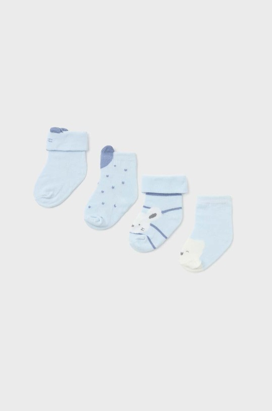 Mayoral Newborn skarpetki niemowlęce Gift box 4-pack skarpetki długie niebieski 9658.2C.Newborn.9BYX