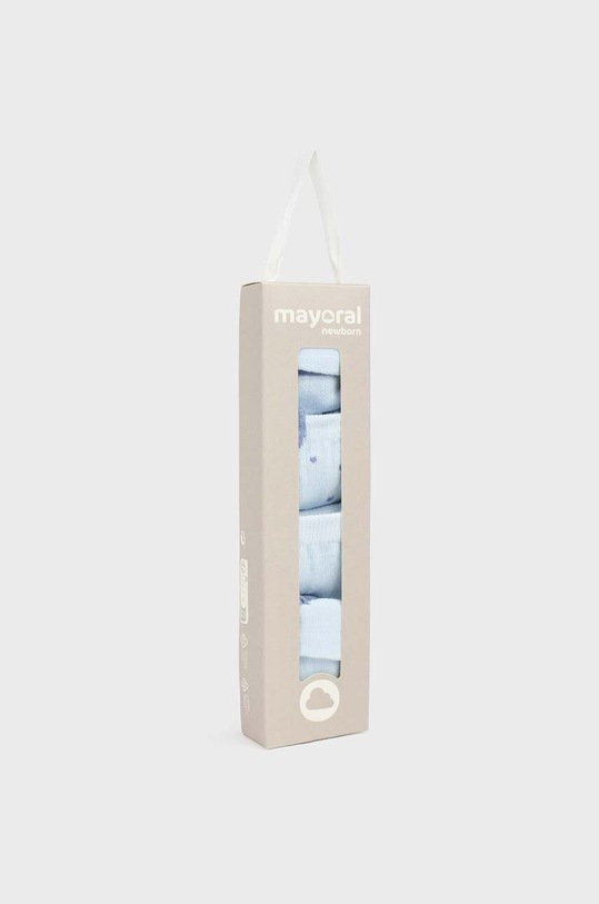 Dziewczynka Mayoral Newborn skarpetki niemowlęce Gift box 4-pack 9658.2C.Newborn.9BYX niebieski