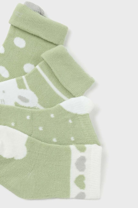Mayoral Newborn skarpetki niemowlęce Gift box 4-pack 9658.2C.Newborn.9BYX zielony AW23