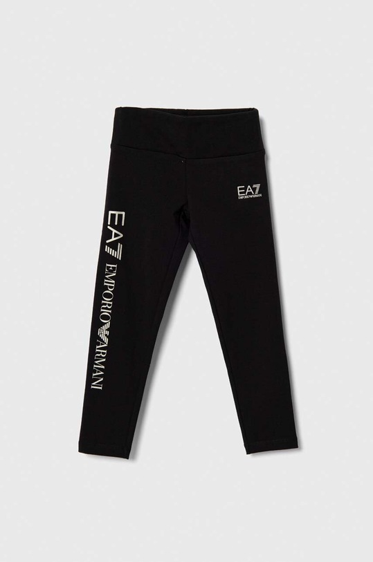 EA7 Emporio Armani legginsy dziecięce z elastanem czarny 8NFP01.FJ4SZ