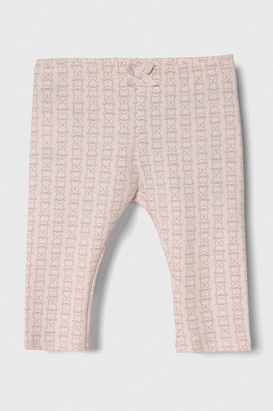 United Colors of Benetton legginsy bawełniane niemowlęce wzorzyste różowy 3D9DAF019.W.SEASONAL
