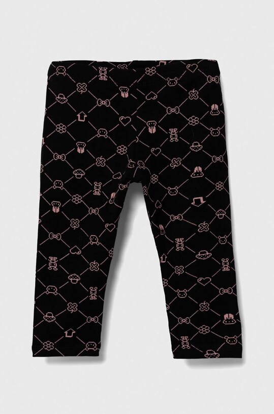 United Colors of Benetton legginsy dziecięce wzorzyste czarny 3RAWGF02S.G.P.SEASONAL