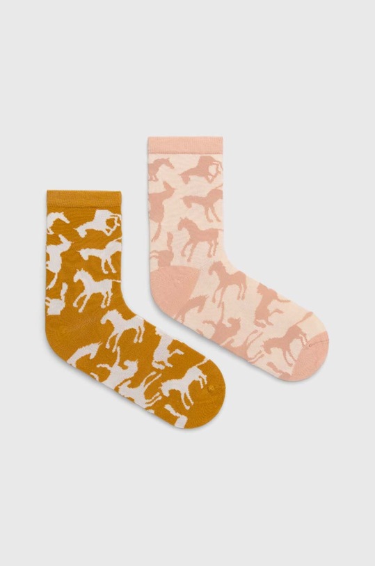 United Colors of Benetton skarpetki dziecięce 2-pack skarpetki długie różowy 6AO307029.G.G.SEASONAL