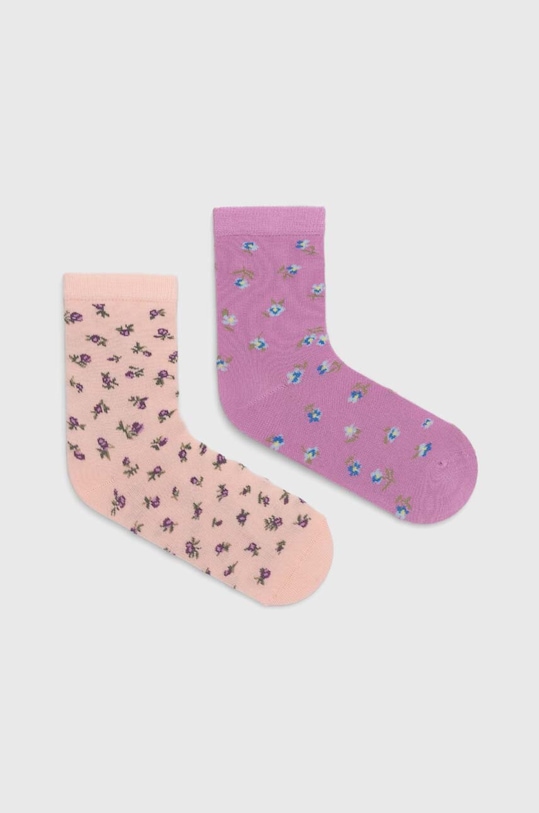 Dječje čarape United Colors of Benetton 2-pack Planet friendly roza 6AO307029.G.G.SEASONAL