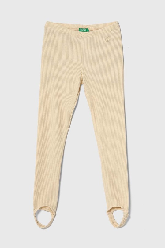 United Colors of Benetton legginsy dziecięce z elastanem beżowy 31F5CF04D.G.SEASONAL