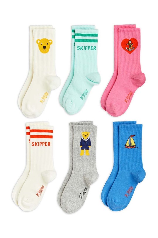 Mini Rodini skarpetki dziecięce 6-pack skarpetki długie multicolor 2366010800
