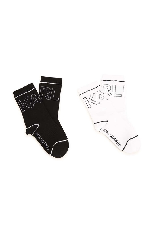 Chłopiec Karl Lagerfeld skarpetki dziecięce 2-pack Z20100 czarny