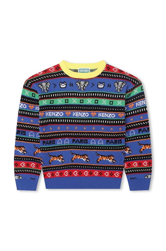 Kenzo Kids sweter z domieszką wełny dziecięcy z domieszką wełny granatowy K25830.86.108