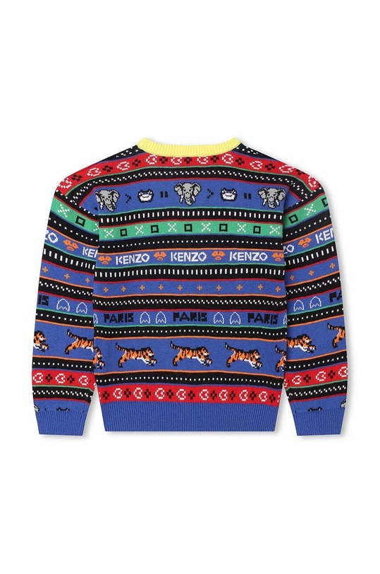 Kenzo Kids sweter z domieszką wełny dziecięcy K25830.86.108 granatowy AW23