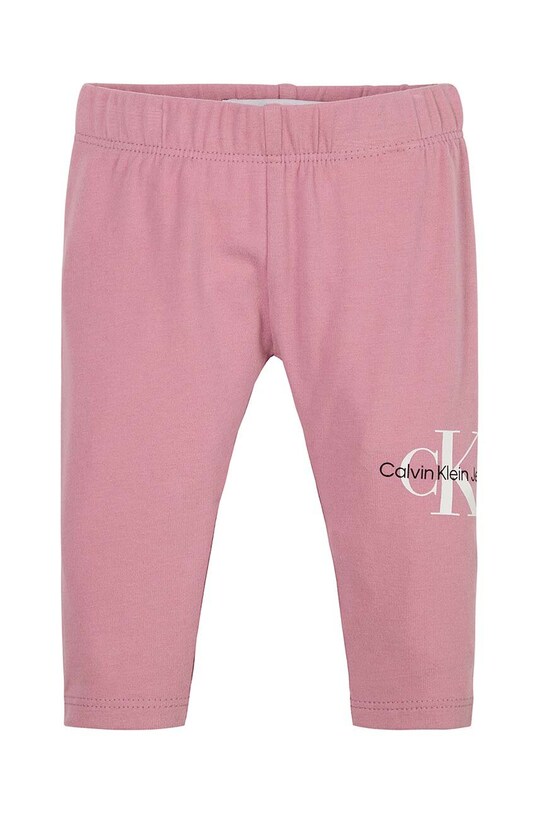 Дитячі легінси Calvin Klein Jeans з еластаном рожевий IN0IN00081.9BYX