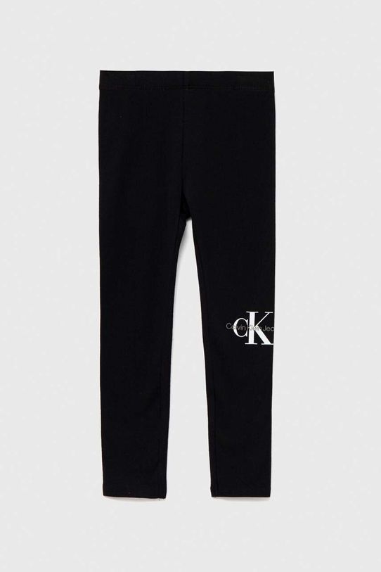 Παιδικά κολάν Calvin Klein Jeans στάμπα μαύρο IN0IN00081.9BYX