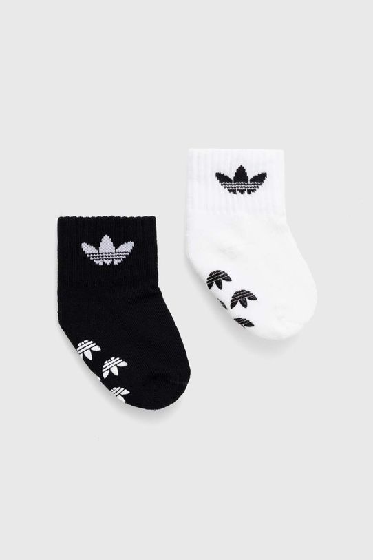 Detské ponožky adidas Originals 2-pak krátke ponožky čierna IQ3390