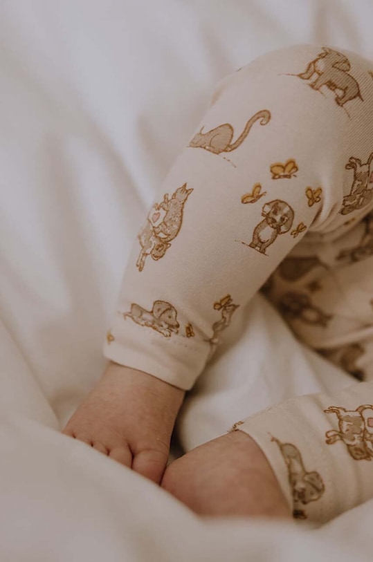 Детские хлопковые леггинсы That's mine Elois 008539 бежевый AA00