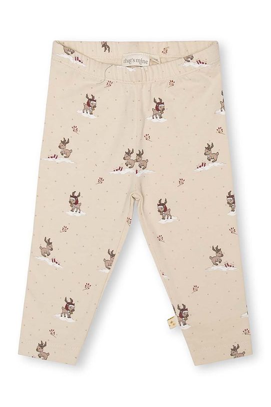 Bavlnené legíny pre bábätká That's mine Elois Leggings 8539 s elastanom béžová 008539