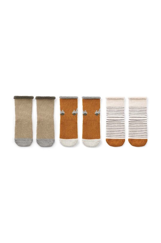 Дитячі шкарпетки Liewood 3-pack LW18503 бежевий AW24