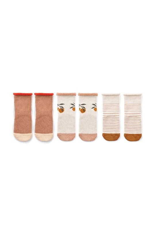 Detské ponožky Liewood 3-pak LW18503 oranžová AW24