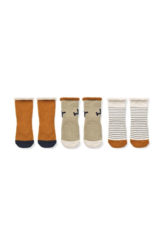 Detské ponožky Liewood 3-pak LW18503 oranžová AW24