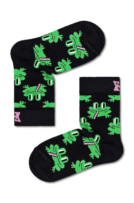 Happy Socks sosete copii Frog sosete lungi negru P000022